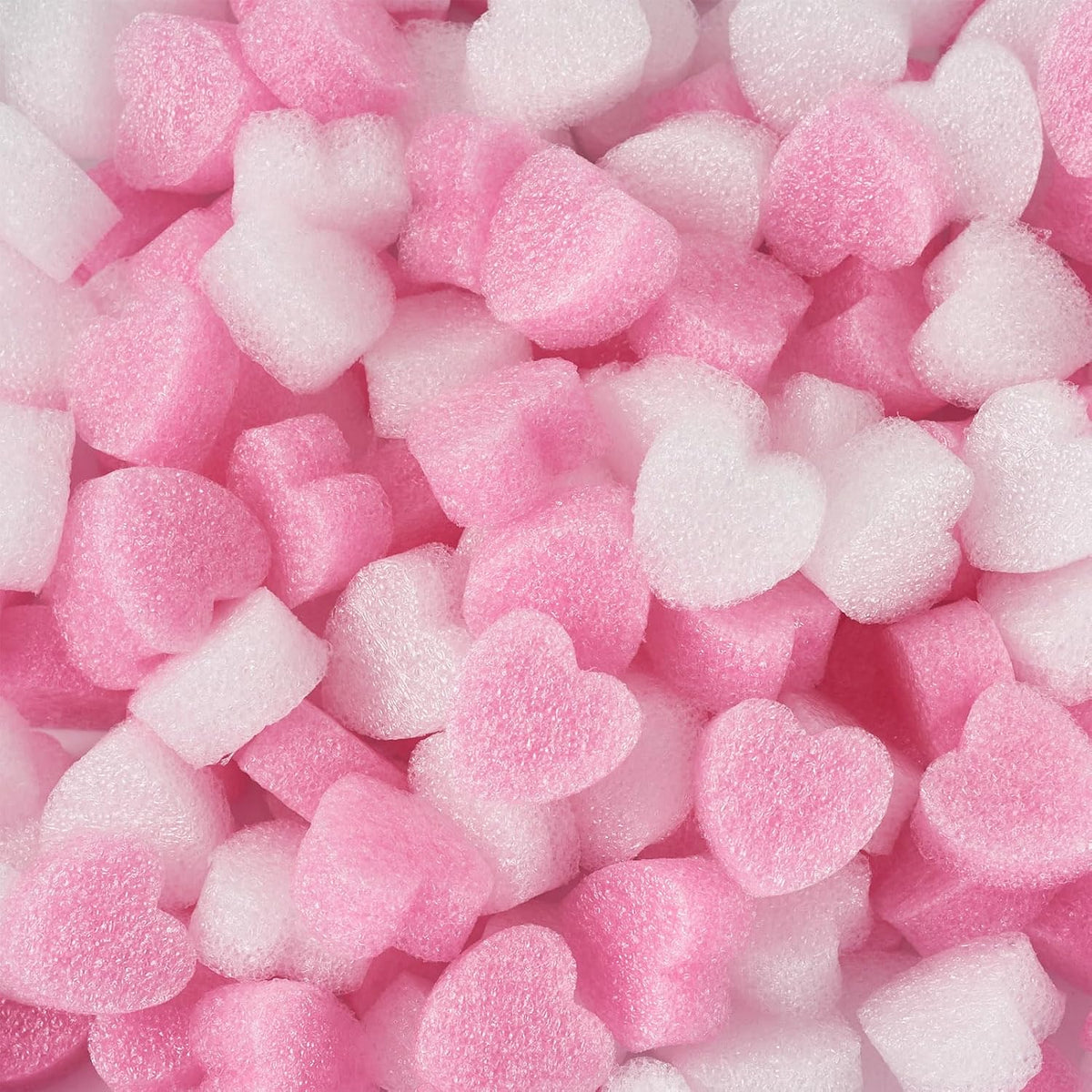 Beadthoven 300Pcs Valentine Gift Box Fillers Shreds Mini Heart Foam Beads Pink White Gift Baskets Fillers Box Stuffing Balls for Wedding Holiday Bridal Shower Craft Packing DIY Decoration Supplies