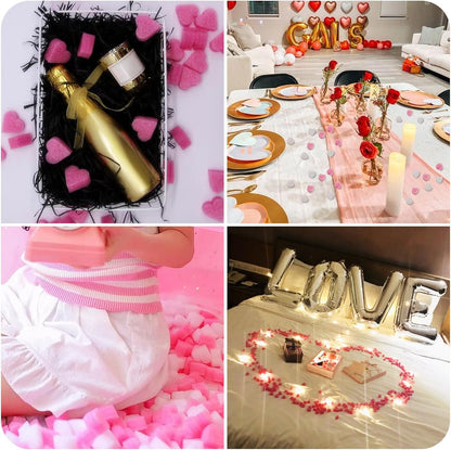 Beadthoven 300Pcs Valentine Gift Box Fillers Shreds Mini Heart Foam Beads Pink White Gift Baskets Fillers Box Stuffing Balls for Wedding Holiday Bridal Shower Craft Packing DIY Decoration Supplies