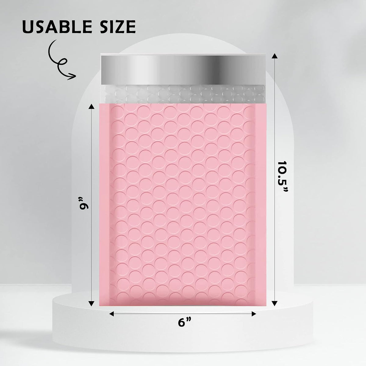 Yens Light Pink Poly Bubble Mailers 6x10 25 Pack Usable 6x9