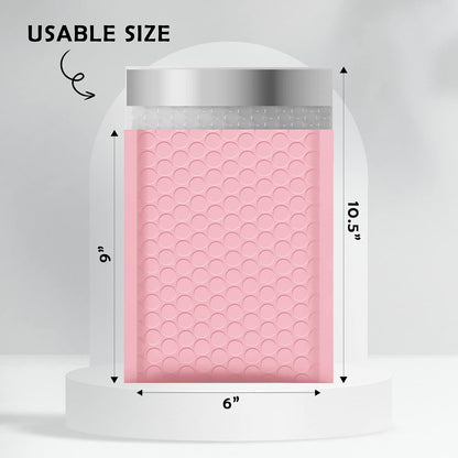 Yens Light Pink Poly Bubble Mailers 6x10 25 Pack Usable 6x9