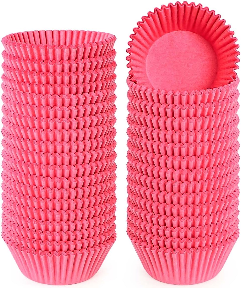 500-Count Pink Cupcake Liners for Baking Standard Paper Muffin Cups