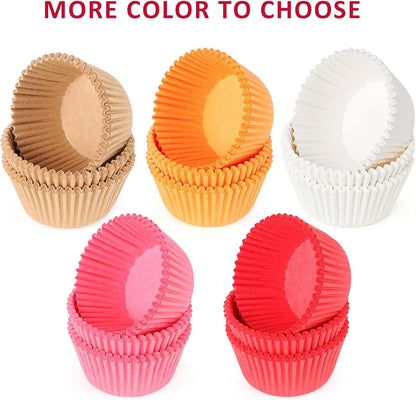500-Count Pink Cupcake Liners for Baking Standard Paper Muffin Cups