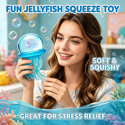 Jellyfish Squeeze Toys, Malt Sugar Balls , Sensory Toy with a Super Solid Squish for Adult, Squishy Ultra Squishy and Moldable Slow Rise (Pink)