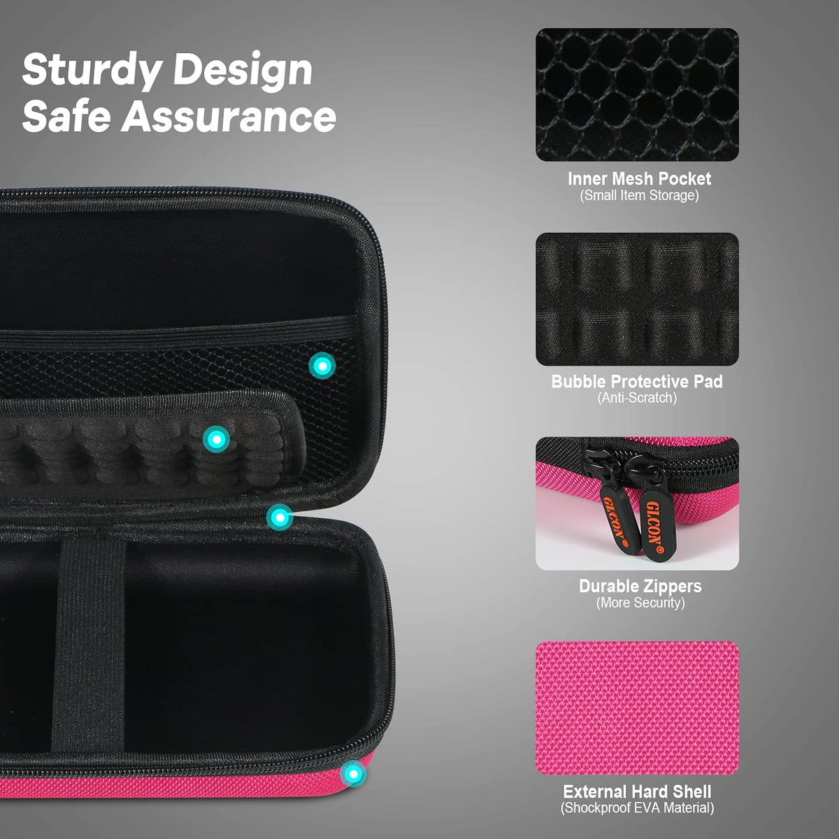 Electronics Tech Organizer Portable Travel Case, Protective Carrying Case