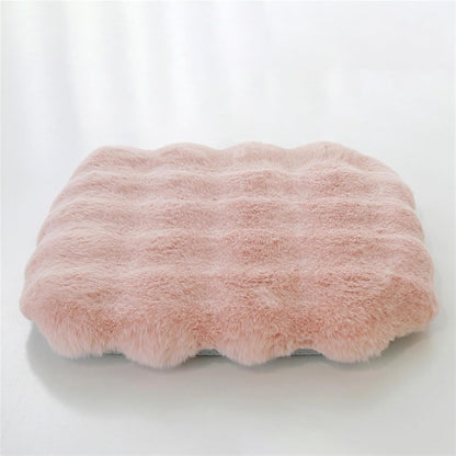 Square Chair Pads Memory Foam Plush Seat Cushion Pink 14 x 14 Inch