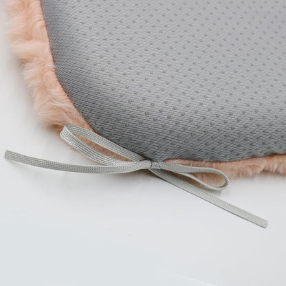 Square Chair Pads Memory Foam Plush Seat Cushion Pink 14 x 14 Inch