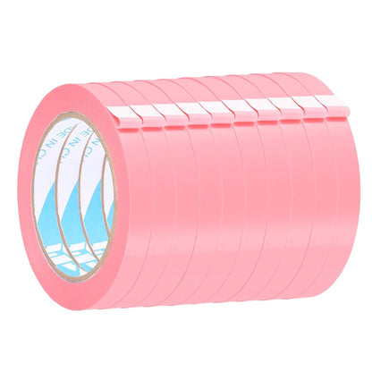 10 Pcs Poly Bag Sealing Tape, 1/2" x 100 Yard Plastic Bag Sealer Tape Packaging Sealing for Shops Packaging Food Vegetable Meat Cake Bread Freezer Ice, Pink