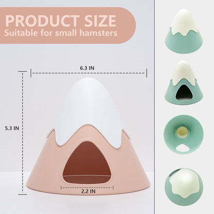 Hamster Hideout, Snowy Mountain Shape Hamster Hide House