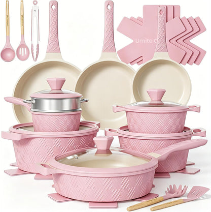 26PCS Pots Pans Set Non Stick Cookware