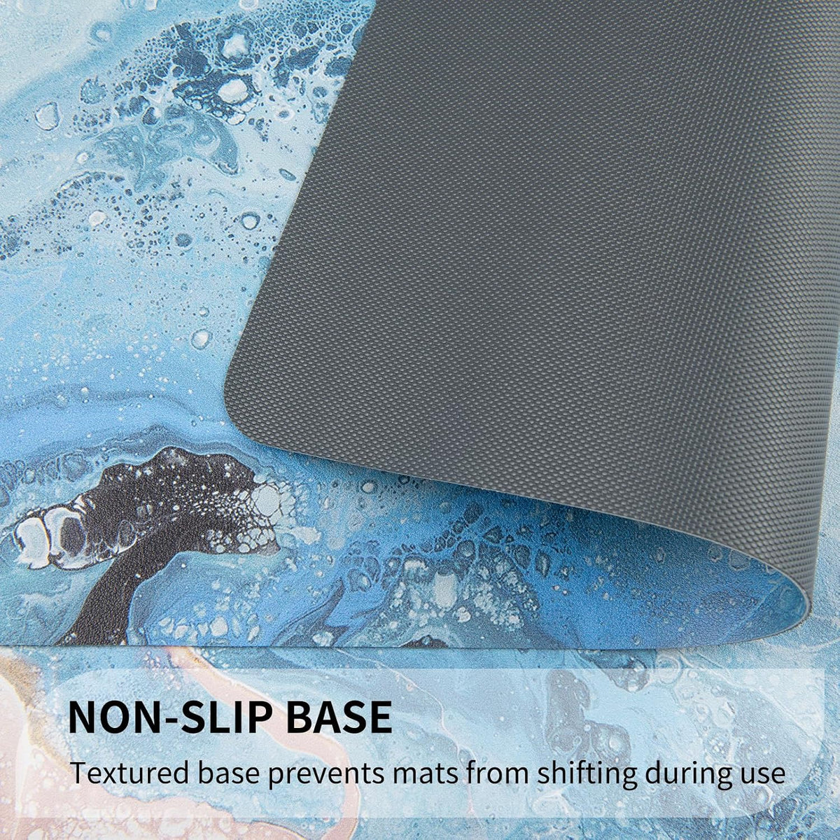 PU Leather Placemats Set of 4, 12"x18" Waterproof Table Mats, Seafoam