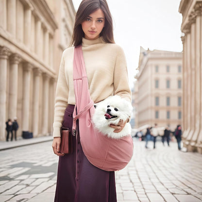Dog Sling Carrier Soft Breathable for Small Dogs Cats 3-12 lbs,Pink