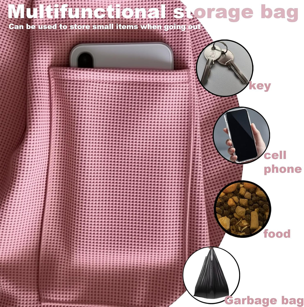 Dog Sling Carrier Soft Breathable for Small Dogs Cats 3-12 lbs,Pink