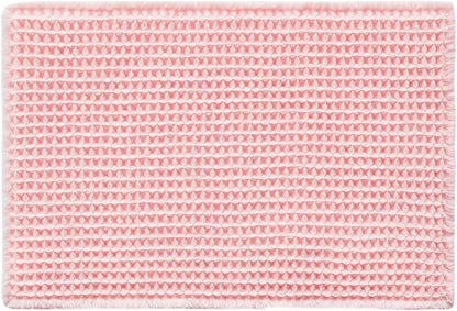 Waffle Bath Mat, Small Boho Bathroom Rugs Non Slip Washable, Ultra Soft Super Absorbent Quick Dry Farmhouse Bathroom Decor, 16" x 24", Light Peachy Pink