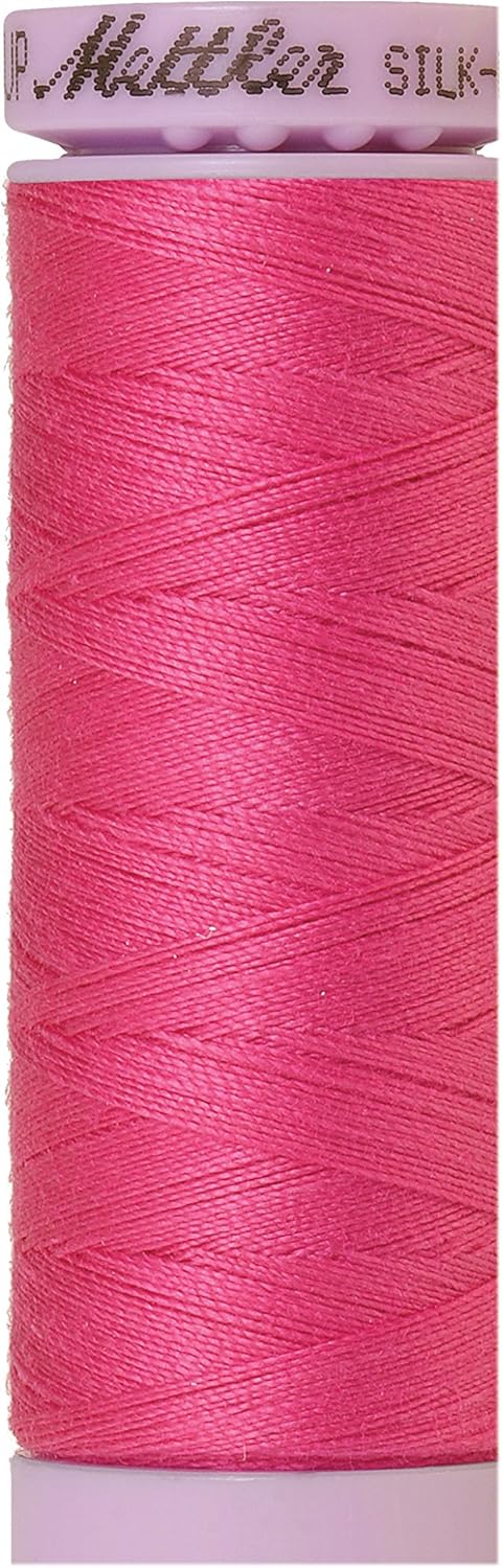 Silk-Finish Solid Cotton Thread, 164 yd/150m, Hot Pink