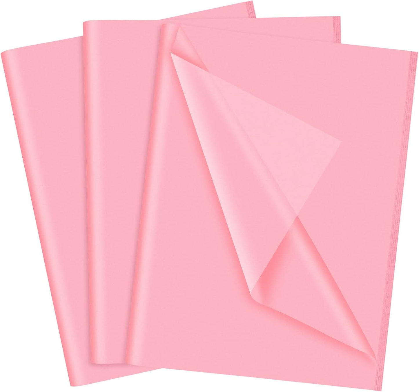 Pink Tissue Paper - 60 Sheets, 14 x 20 Inch, Bulk Packaging for Gift Wrap, DIY Crafts, Birthdays, Weddings, Baby Showers, Valentine's Day