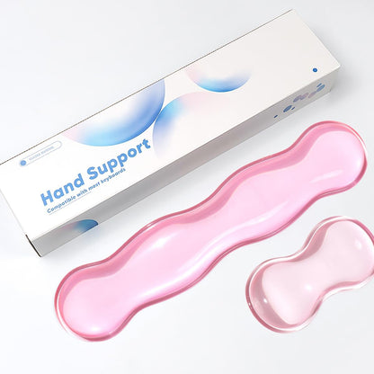 Gel Keyboard and Mouse Wrist Rest Set, Pink Wrist Pad for Computer Keyboard