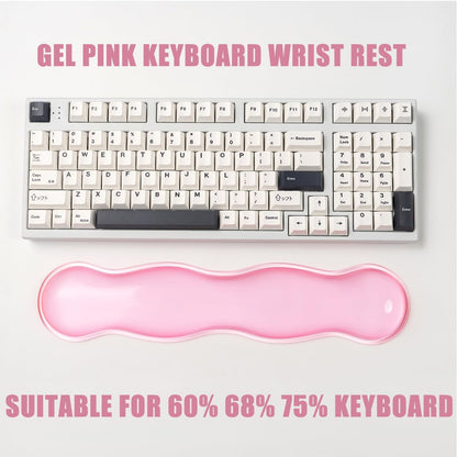 Gel Keyboard and Mouse Wrist Rest Set, Pink Wrist Pad for Computer Keyboard