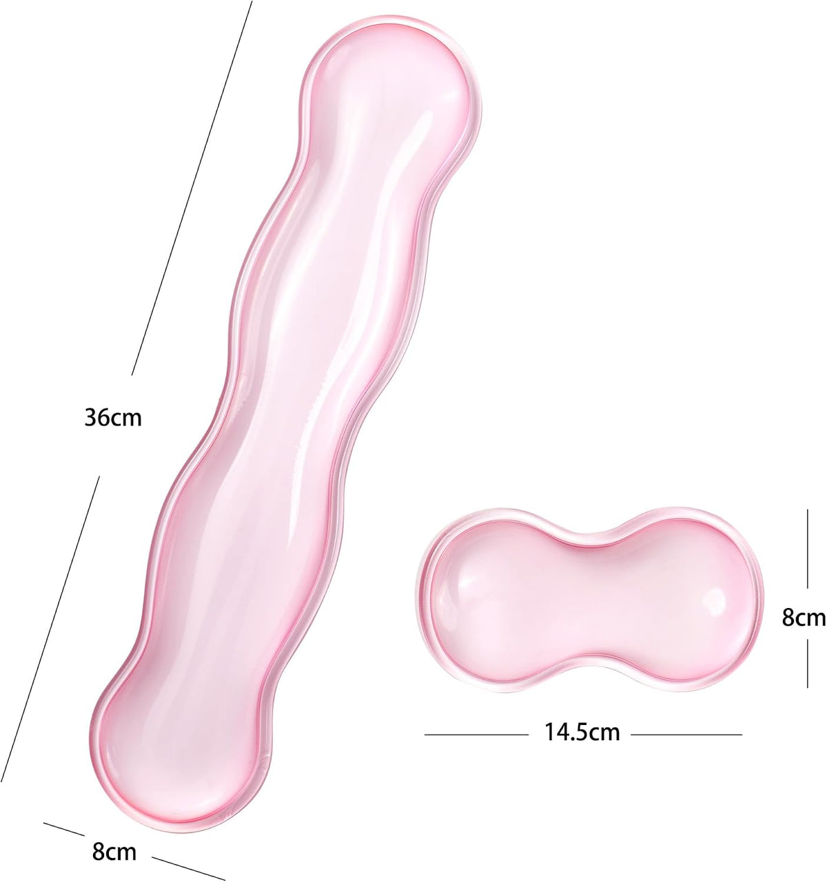 Gel Keyboard and Mouse Wrist Rest Set, Pink Wrist Pad for Computer Keyboard