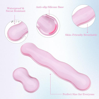 Gel Keyboard and Mouse Wrist Rest Set, Pink Wrist Pad for Computer Keyboard
