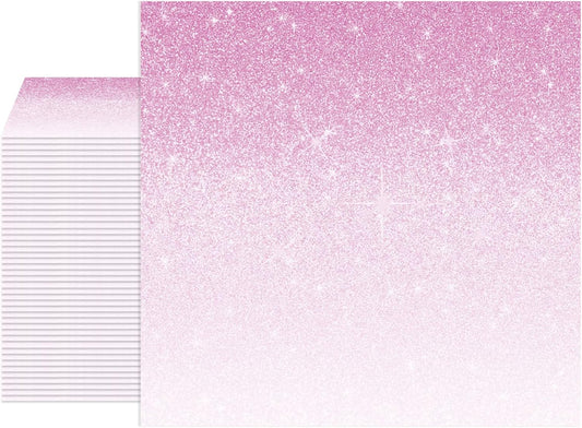 40 Pack Pink Ombre Disposable Paper Napkins, 2-Ply Decorative Luncheon Napkins 6.5x6.5 Inch, Gradient Party Napkins for Birthday, Baby Shower, Wedding, Bridal Shower, Girl's Party Decorations