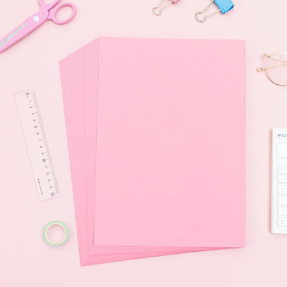 100 Sheets Pink Copy Printing Paper, 8.3 X 11.7 inch Colored Printer Papers, Pink Construction Paper for Card Making Scrapbooking School Office Party DIY Craft
