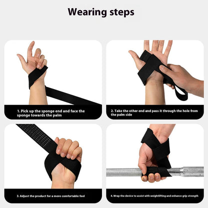 1 pair Lifting Wrist Straps for Weightlifting, Bodybuilding, Powerlifting, Strength Training, & Deadlifts,With silicone anti-slip