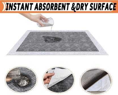 Guinea Pig Bedding, Disposable Guinea Pig Cage Liners, Charcoal Odor Controlling Absorbent Waterproof Pee Pads for Rabbits, Hamster and Other Small Animals. 18''x24'',24 Count