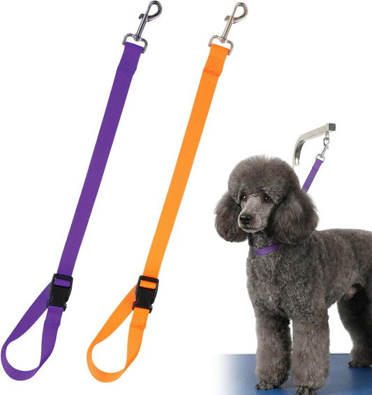 2 PCS Pet Dog Grooming Loops, Groomers Loop Adjustable Grooming Noose Nylon Restraint Noose Loop for Dog Grooming-Arm and Pet Grooming-Table (23.6x1.73x0.7 in)