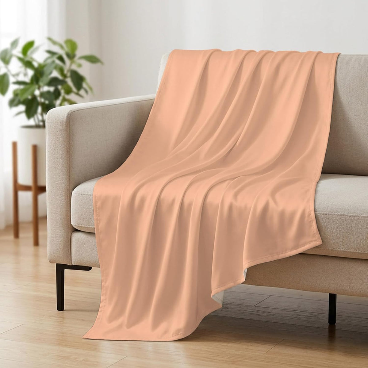 Cooling Blanket 30"x40", Peach Pink Watercolor Summer Cooling Blanket Breathable Lightweight Ice Blankets Solid Color Blankets for Night Sweats