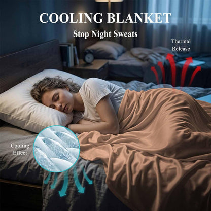 Cooling Blanket 30"x40", Peach Pink Watercolor Summer Cooling Blanket Breathable Lightweight Ice Blankets Solid Color Blankets for Night Sweats
