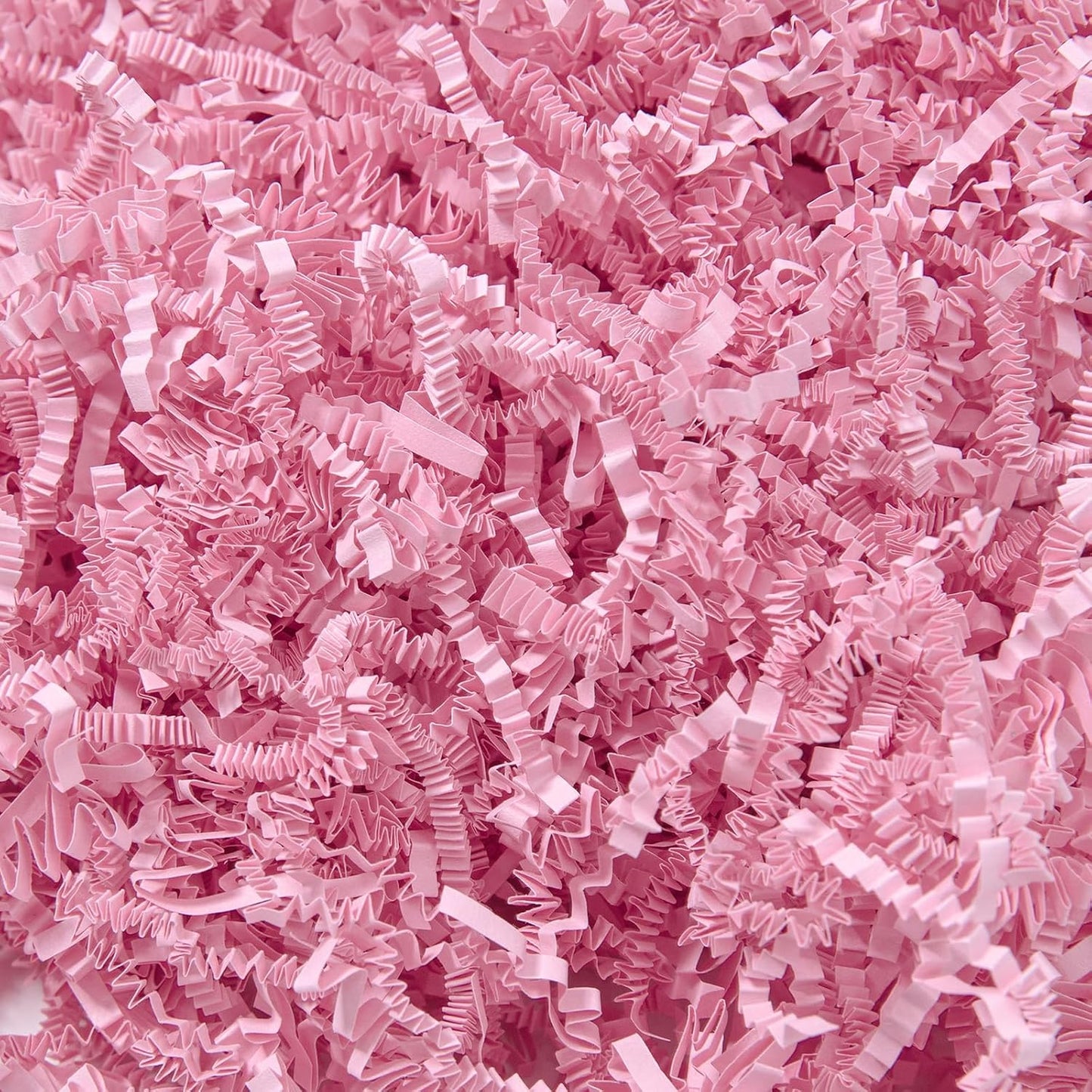 1 LB Crinkle Cut Paper Shred Pink Crinkle Shredded Paper for Gift Baskets - Gift Box Bag Filler - Confetti Stuffing for Birthday, Holiday Present Packaging Wrapping