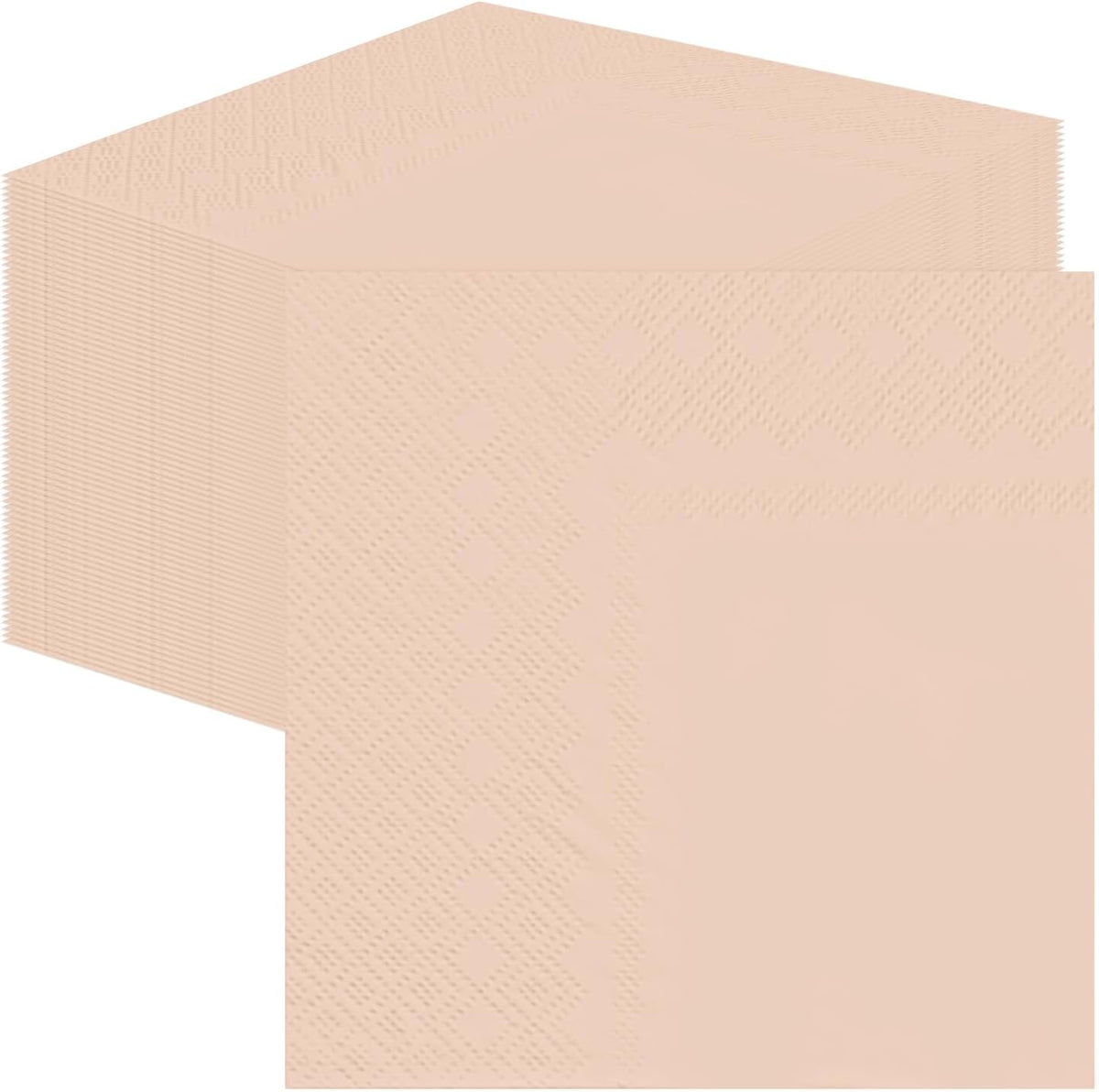 50 Pieces Rose Gold Napkins Disposable 3-Ply Rose Gold Cocktail Napkins Paper Dinner Napkins for Birthday Baby Shower Wedding Graduation Party Beverage Napkin