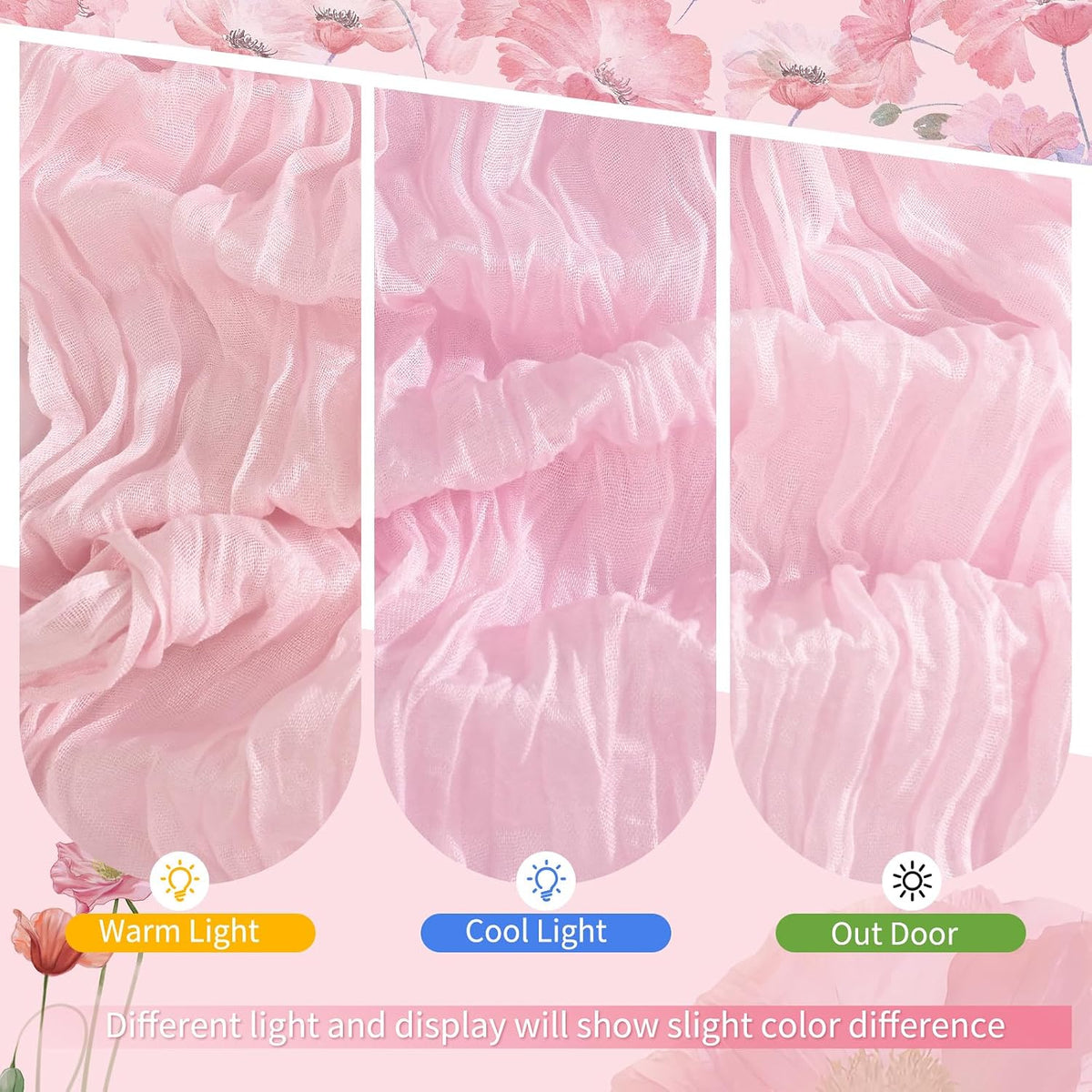 20 Pack Light Pink Cheesecloth Table Runner, 17 x 108 Inches