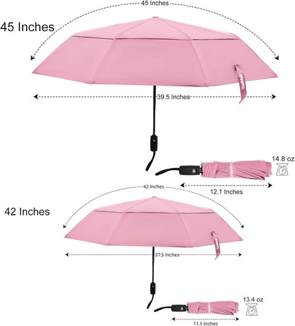 Travel Umbrella 42/45 Inches Double Vented Canopy