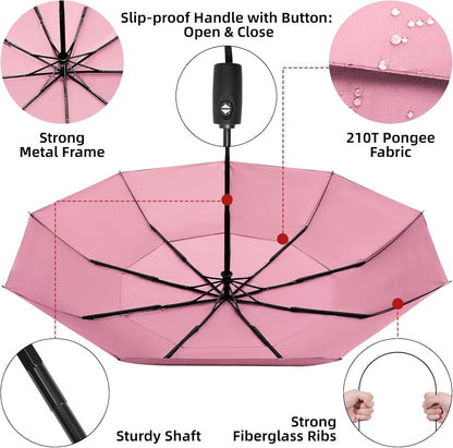 Travel Umbrella 42/45 Inches Double Vented Canopy