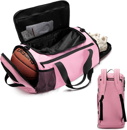 Basketball duffel bag Large Sports Bag with Separate Ball Holder & Shoes Compartment,Best for Basketball, football,Volleyball,Gym