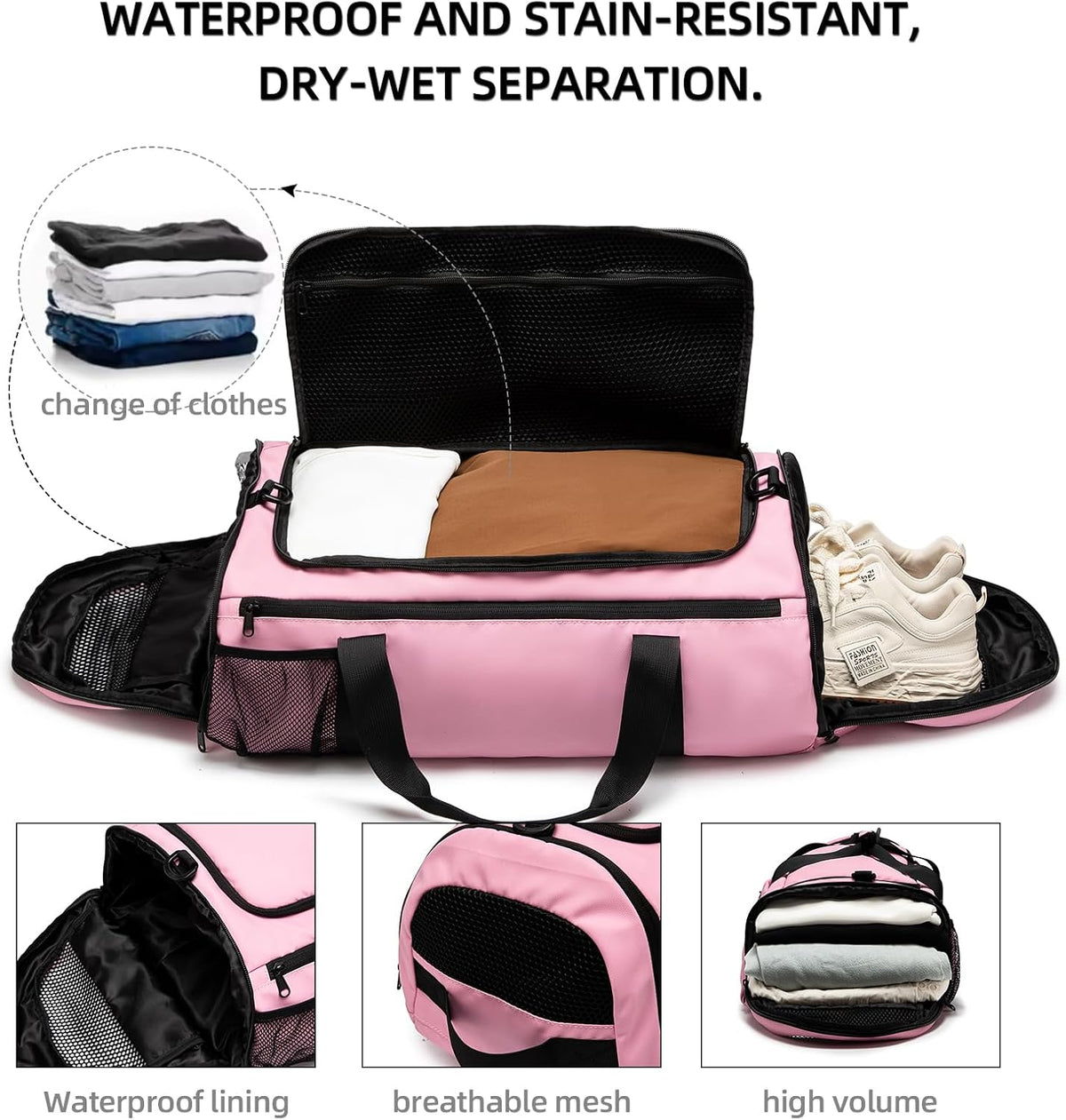 Basketball duffel bag Large Sports Bag with Separate Ball Holder & Shoes Compartment,Best for Basketball, football,Volleyball,Gym
