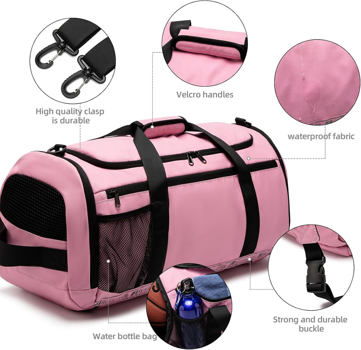 Basketball duffel bag Large Sports Bag with Separate Ball Holder & Shoes Compartment,Best for Basketball, football,Volleyball,Gym