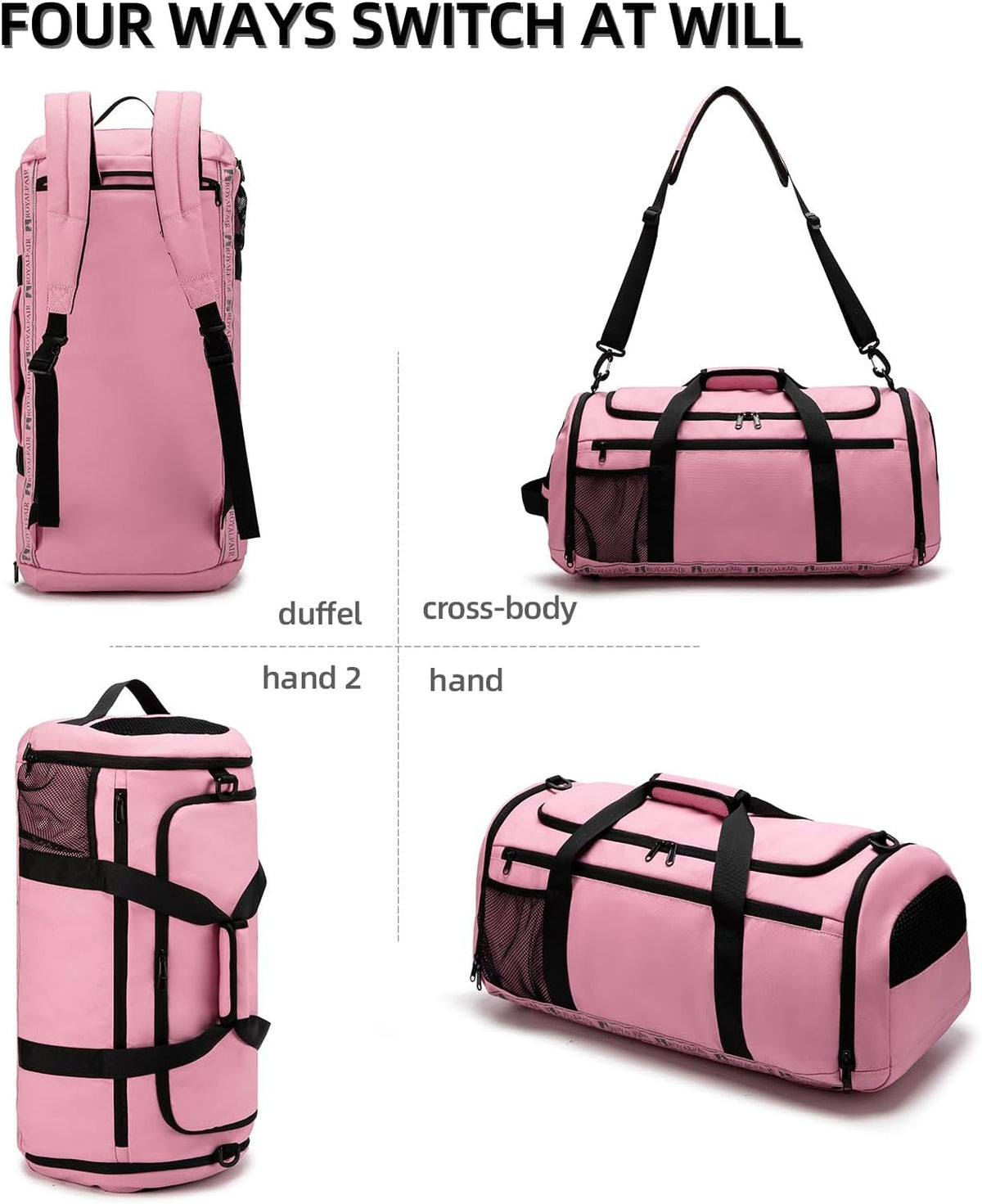 Basketball duffel bag Large Sports Bag with Separate Ball Holder & Shoes Compartment,Best for Basketball, football,Volleyball,Gym