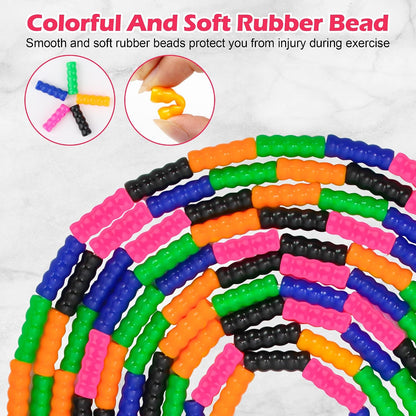 16 FT Long Jump Rope(1 PACK), Double Dutch Jump Ropes, Soft Beaded Skipping for Kids Adults, Plastic Segmented Long Enough for 4-5 Jumpers