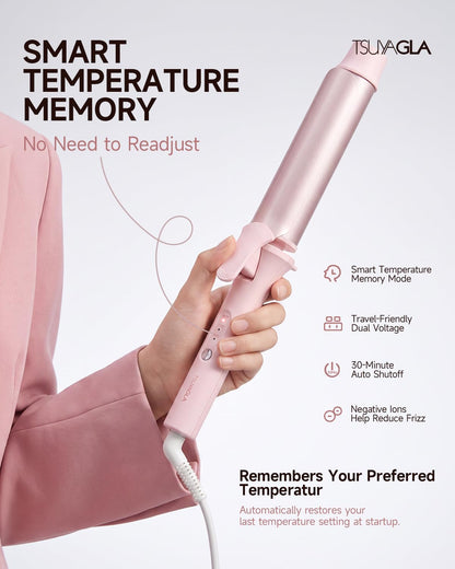 Large Hair Curling Wand, 1.6 Inch Long Barrel Curling Iron Ceramic