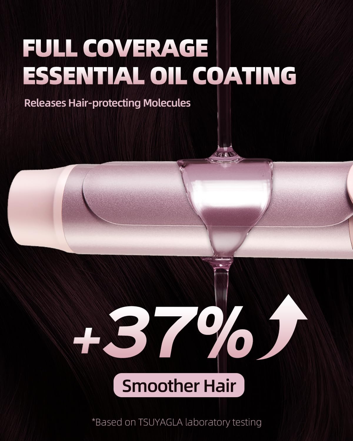 Large Hair Curling Wand, 1.6 Inch Long Barrel Curling Iron Ceramic