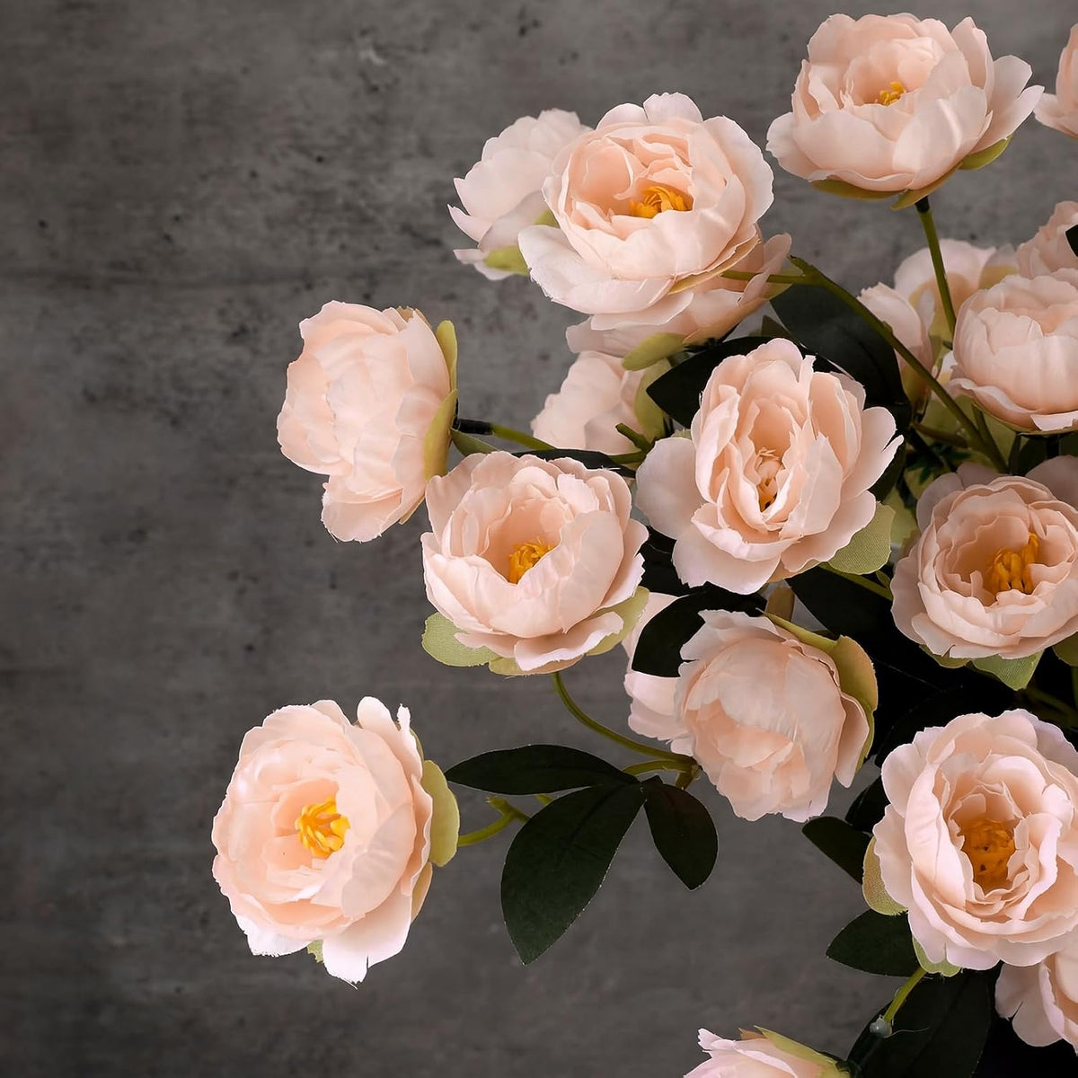 6 Pcs 32" Large Pink Artificial Peonies Stems Flowers, Real Look Faux Silk Peony Bouquet 42 Heads Total for Vase Filler, Farmhouse Rustic Neutral Home Decor, Wedding Centerpieces