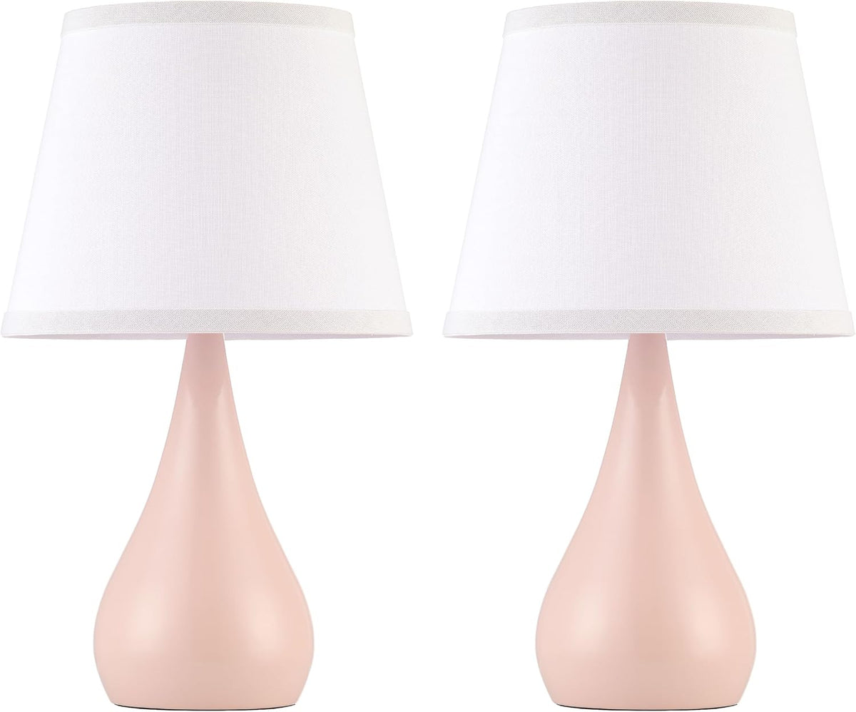 17.3'' Modern Touch Pink Table Lamp Set of 2 with 3 Way Dimmable