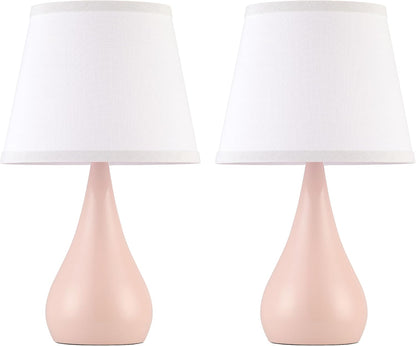 17.3'' Modern Touch Pink Table Lamp Set of 2 with 3 Way Dimmable