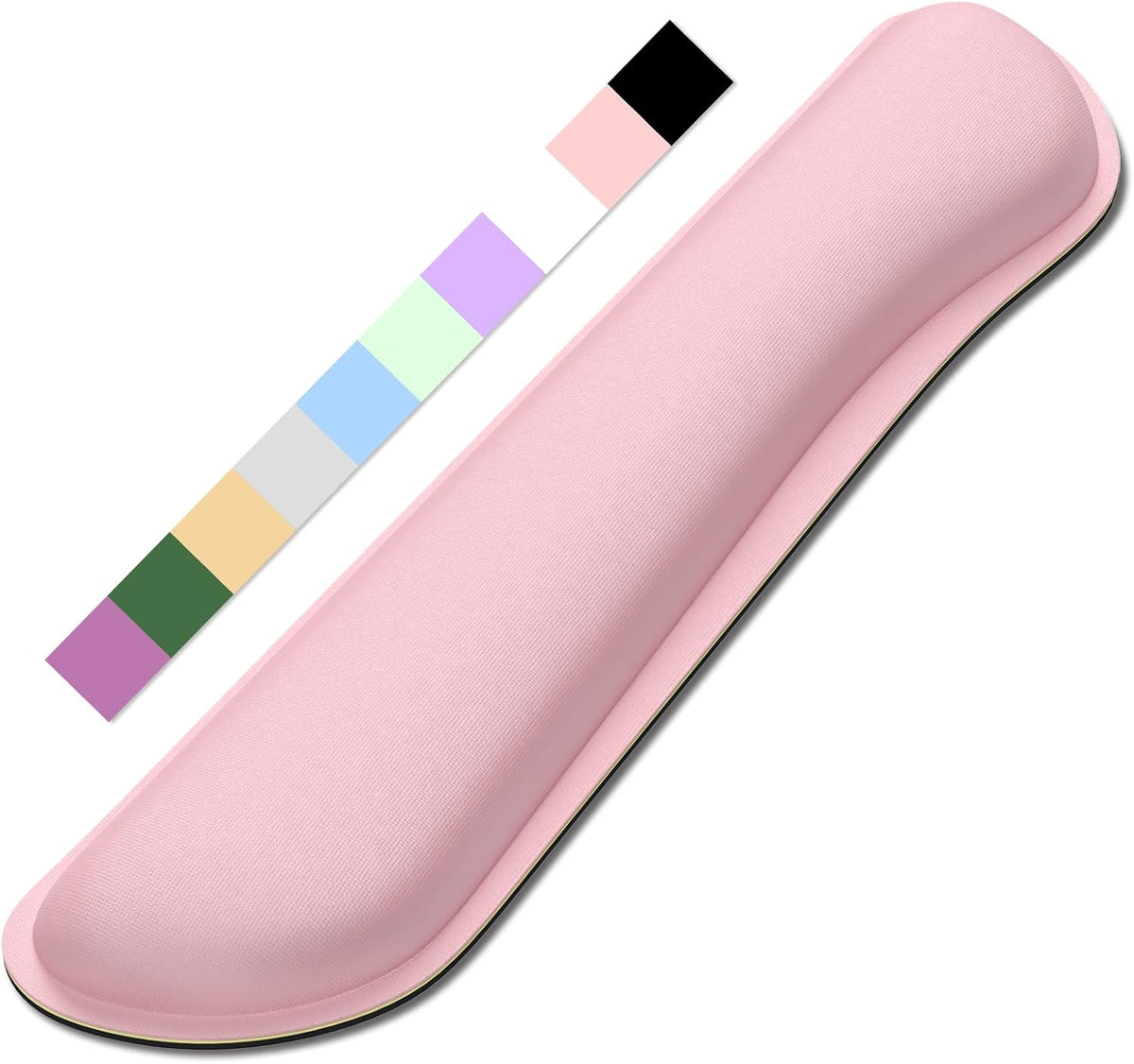 Enlarge Keyboard Wrist Rest, Cute Memory Foam Keyboard Wrist Cushion for Computer Desk Mats Support, Typing Pain Relief Ergonomic Mouse Pad Rests with Non-Slip Base for Gaming, Laptop, Pink