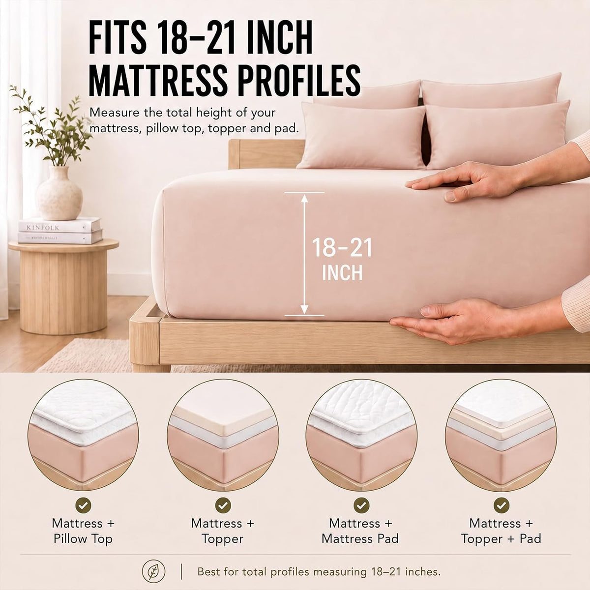 6-Piece Queen Sheet Set, Fits 18-21 Inch Mattresses, Oeko-TEX
