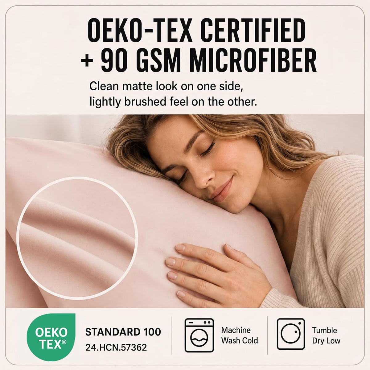 6-Piece Queen Sheet Set, Fits 18-21 Inch Mattresses, Oeko-TEX