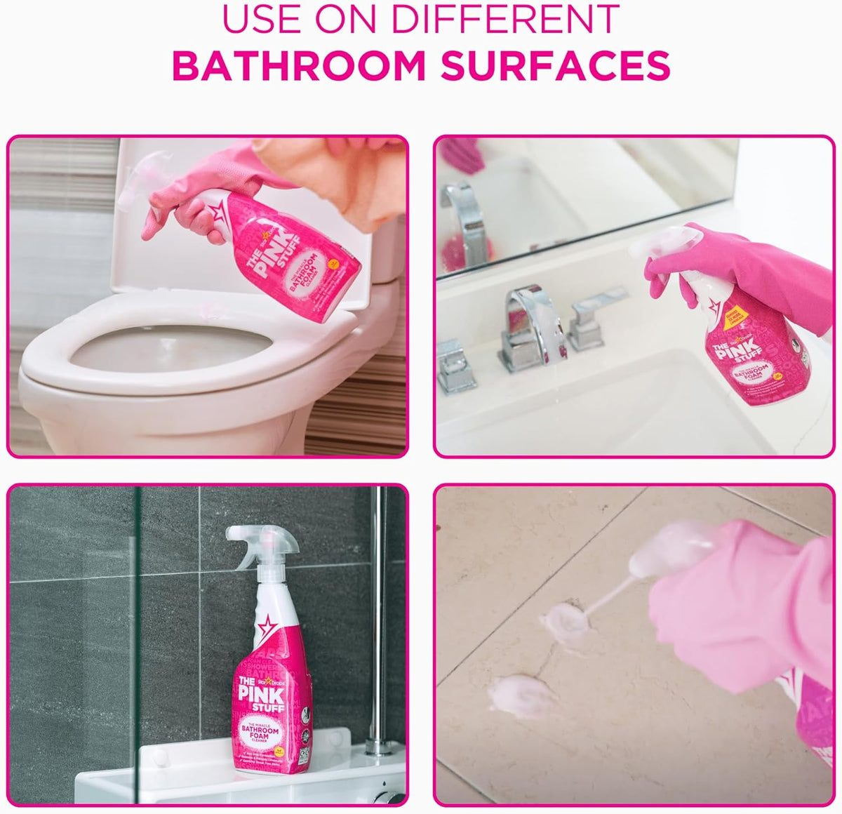 Stardrops Bathroom Foam Cleaner Spray, 30 Fl Oz