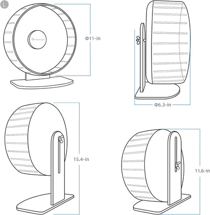 Super-Silent Hamster Exercise Wheels: Quiet 11 inch Running Wheel